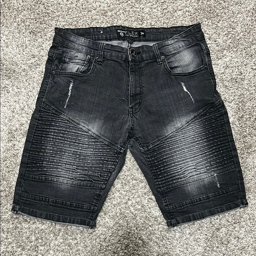 Black Denim Men's Shorts